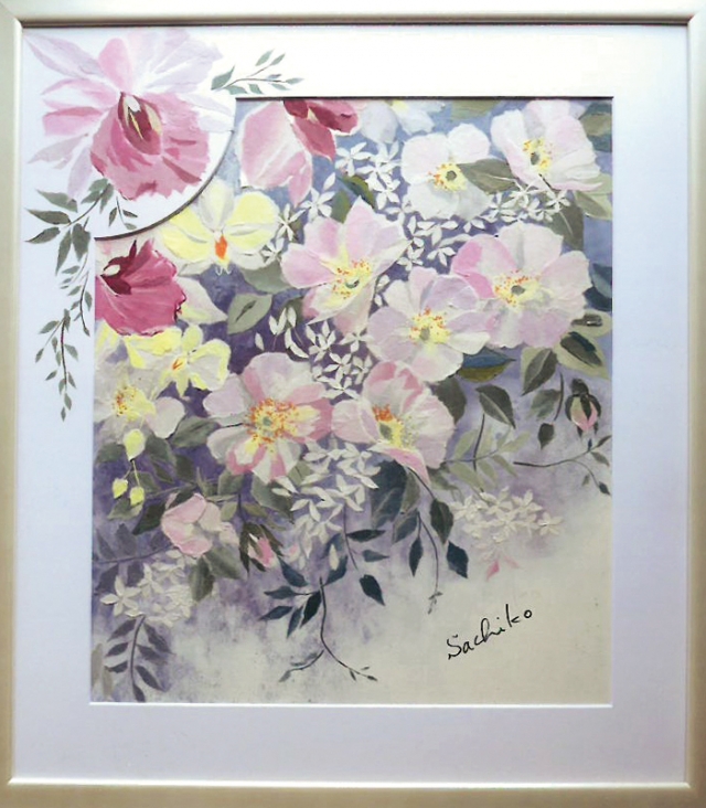 しゅんこうの和紙ちぎり絵　アクロス教室作品展