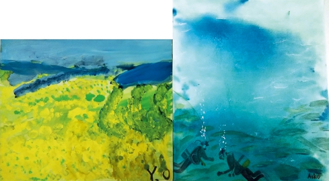 南障がい者フレンドホーム絵画教室「二人展」