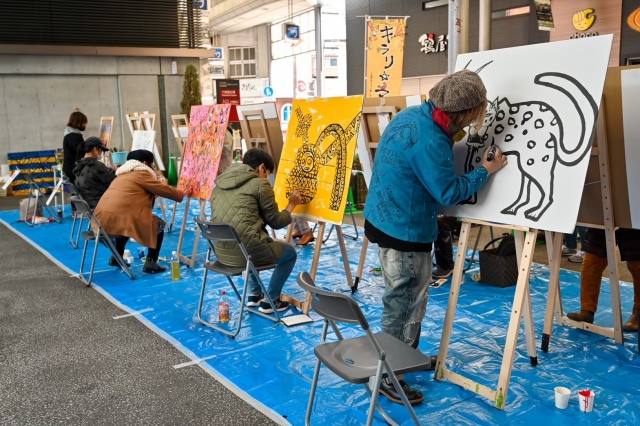 みんなのアート展2024ライブペイント