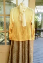 自然染めとシルクの服展