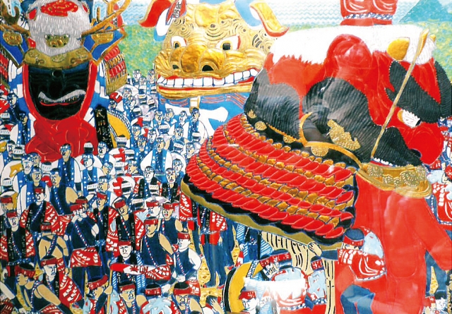 山田流切り絵展～まつり風景～