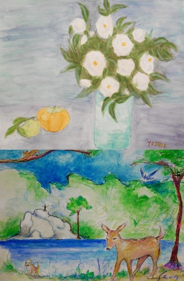 南障がい者フレンドホーム絵画教室二人展