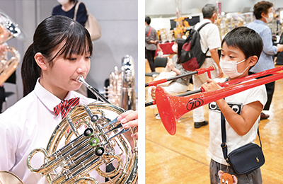 木管楽器・金管楽器・音楽ソフト展示ブース