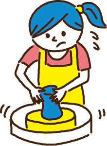 小石原焼 ろくろ体験イメージ