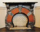 大理石のガス式暖炉