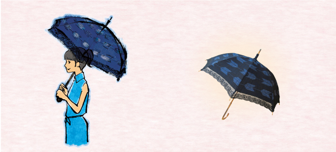 久留米絣日傘